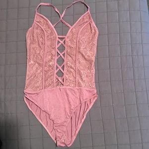 Deep Plunge Lace Bodysuit